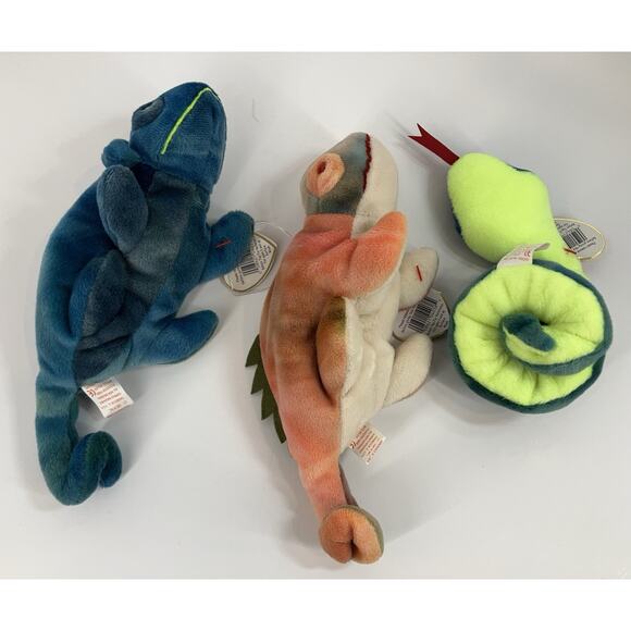 Ty Beanie Babies Reptile Bundle (3pcs) Rainbow, Iggy And Hissy - Picture 4 of 16